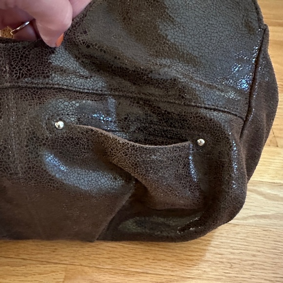 B Markowsky Brown Leather Handbag Purse - Picture 10 of 16